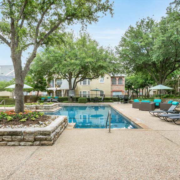 Beautiful Pool with lots of seating/tanning chairs