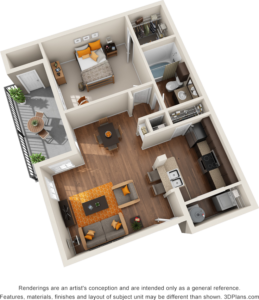 Apartment, 1 Bedroom, 1 Bath