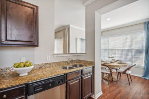 Kitchen with granite counter tops